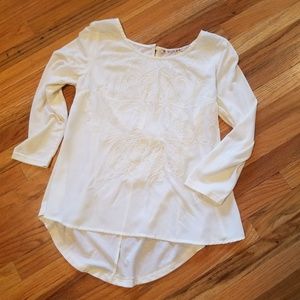 EUC White Embroidered Blouse